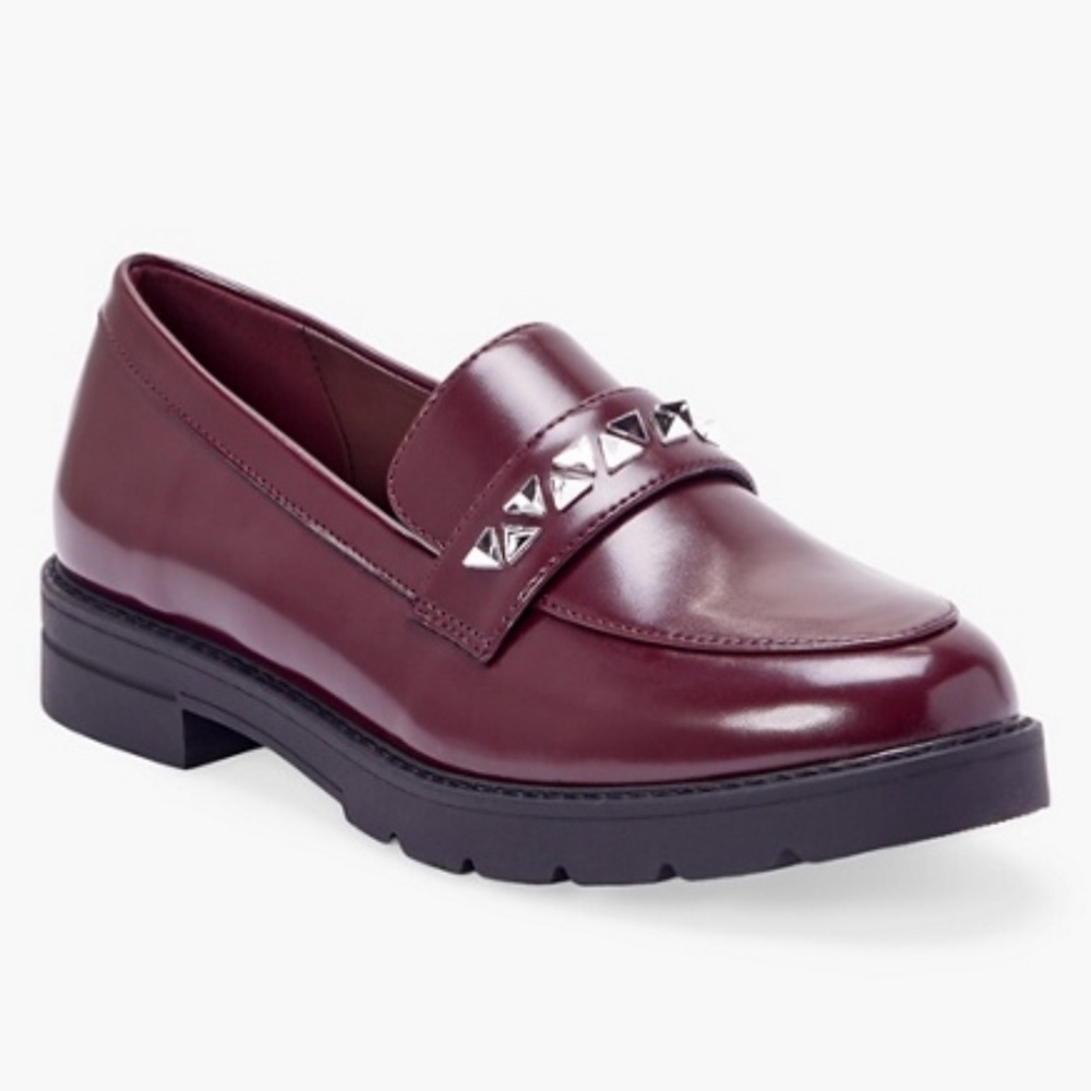 Maroon chunky platform shoes